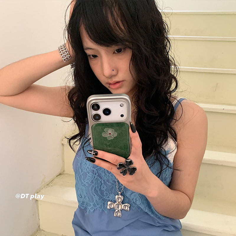 Ins Green Chamomile Small Flow - Back Cover Adhesive ulasan dan harga