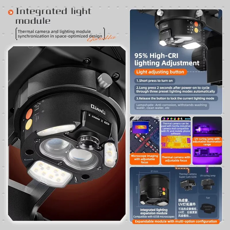Qianli 6558 Gorilla Trinocular - Electronics Repair In Usa ulasan dan harga