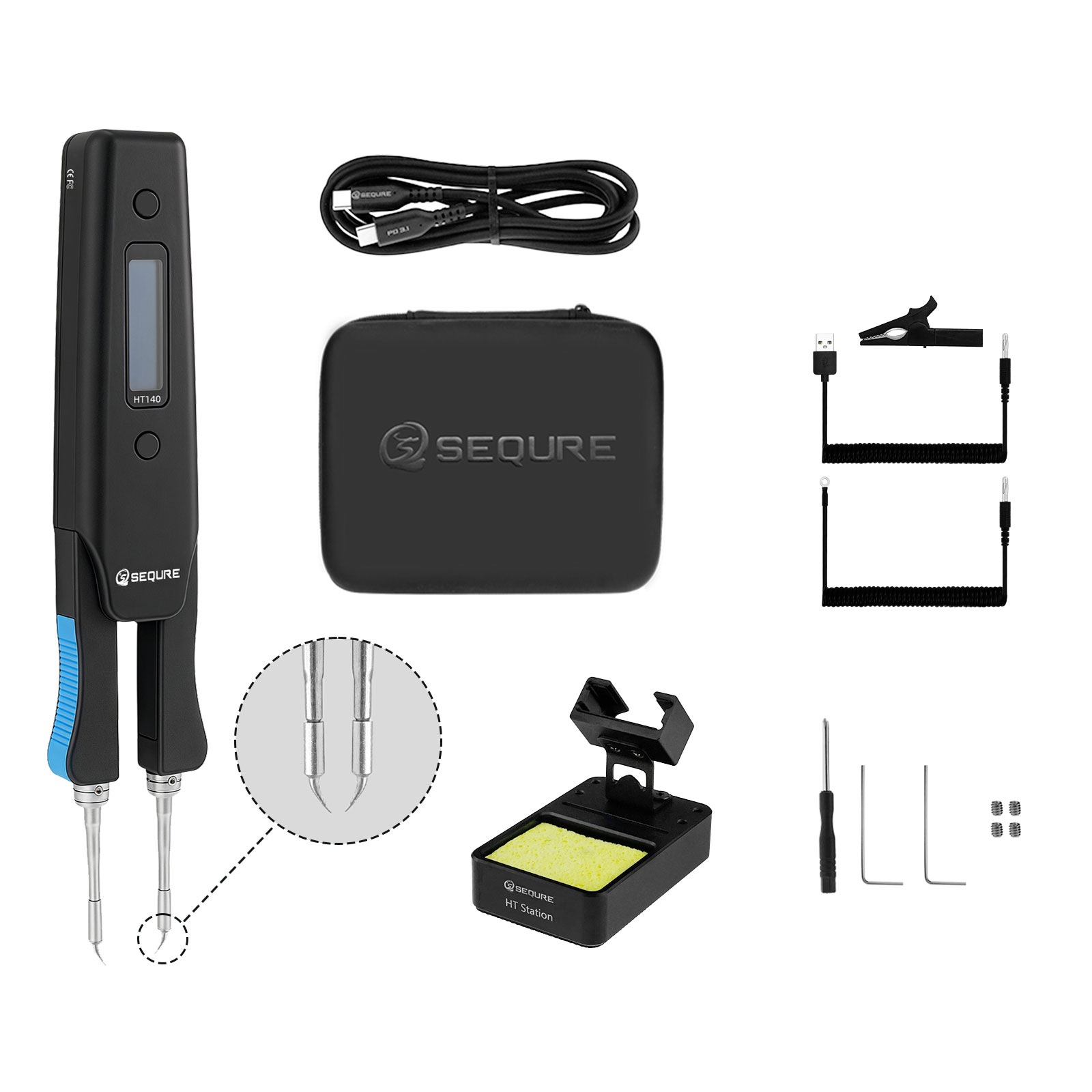 SEQURE HT140 2-IN-1 Electric H - Smd Tweezer Set ulasan dan harga