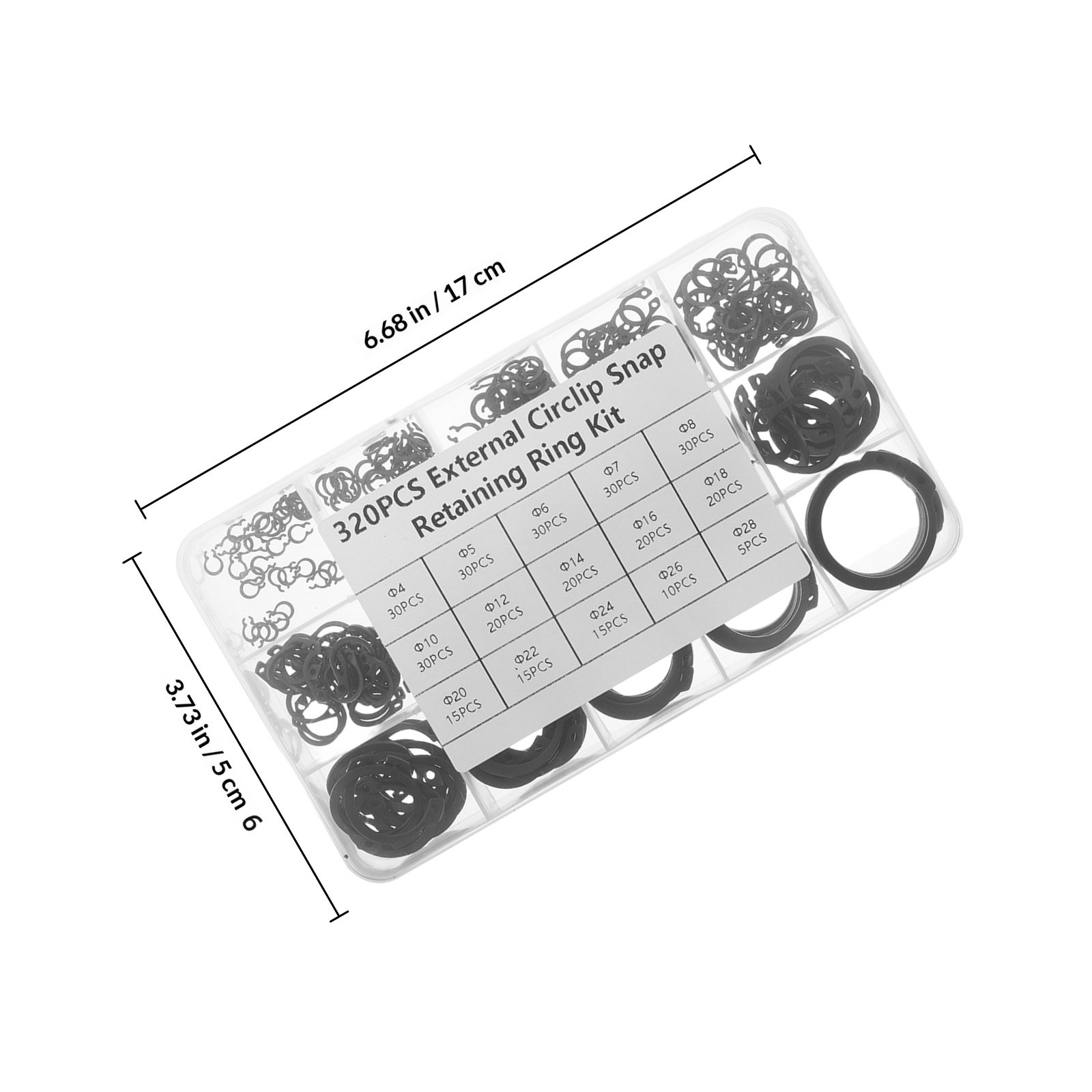 320Pcs Retaining Rings Assortm - Electronics Repair Kit ulasan dan harga