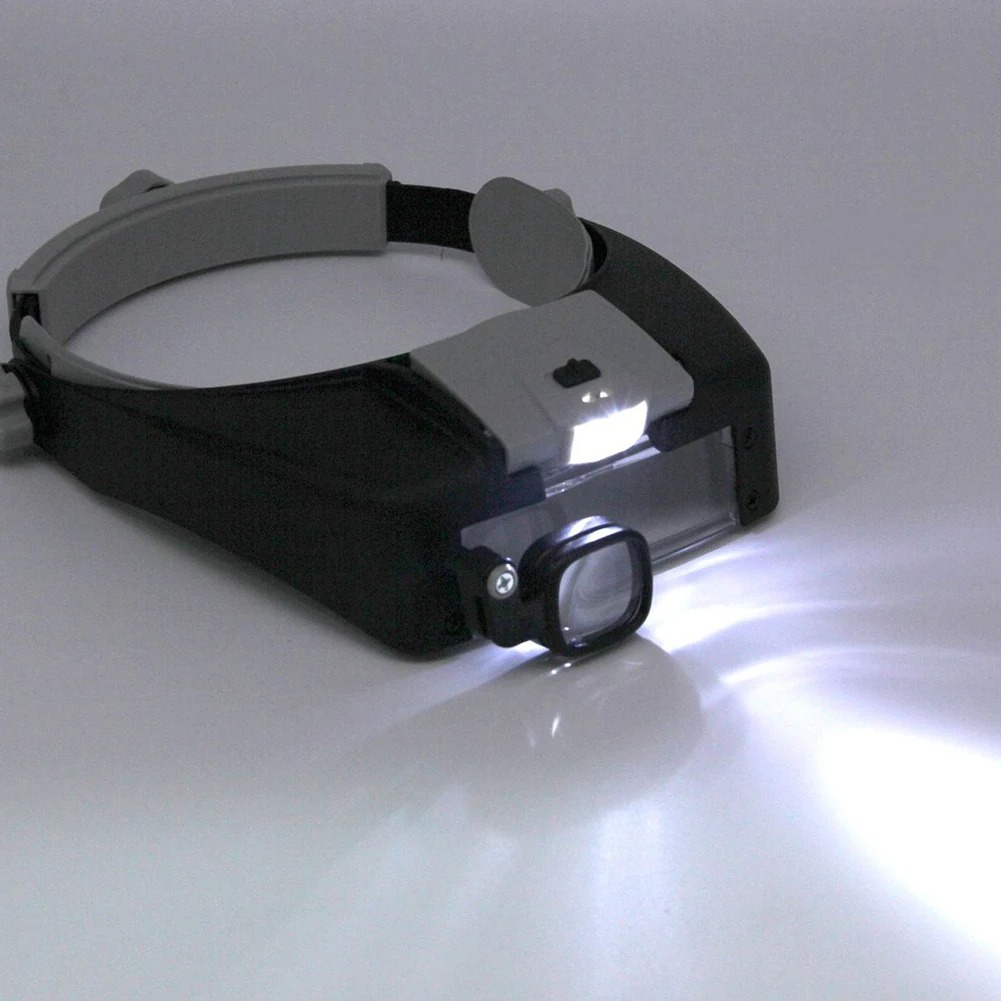 LED Magnifier Glasses Head Mou - Electronics Repair Hobby ulasan dan harga