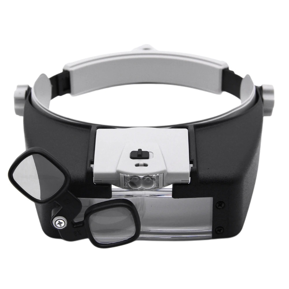 LED Magnifier Glasses Head Mou - Electronics Repair Hobby ulasan dan harga